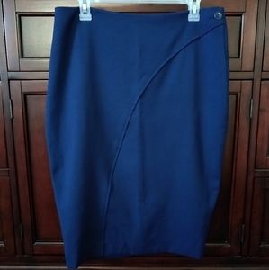 Navy blue pencil skirt